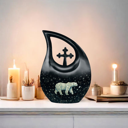 10 inch Polar Bear Urn