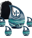 Polar Bear Burial Urn - Cremation Urns Large & Small Combo