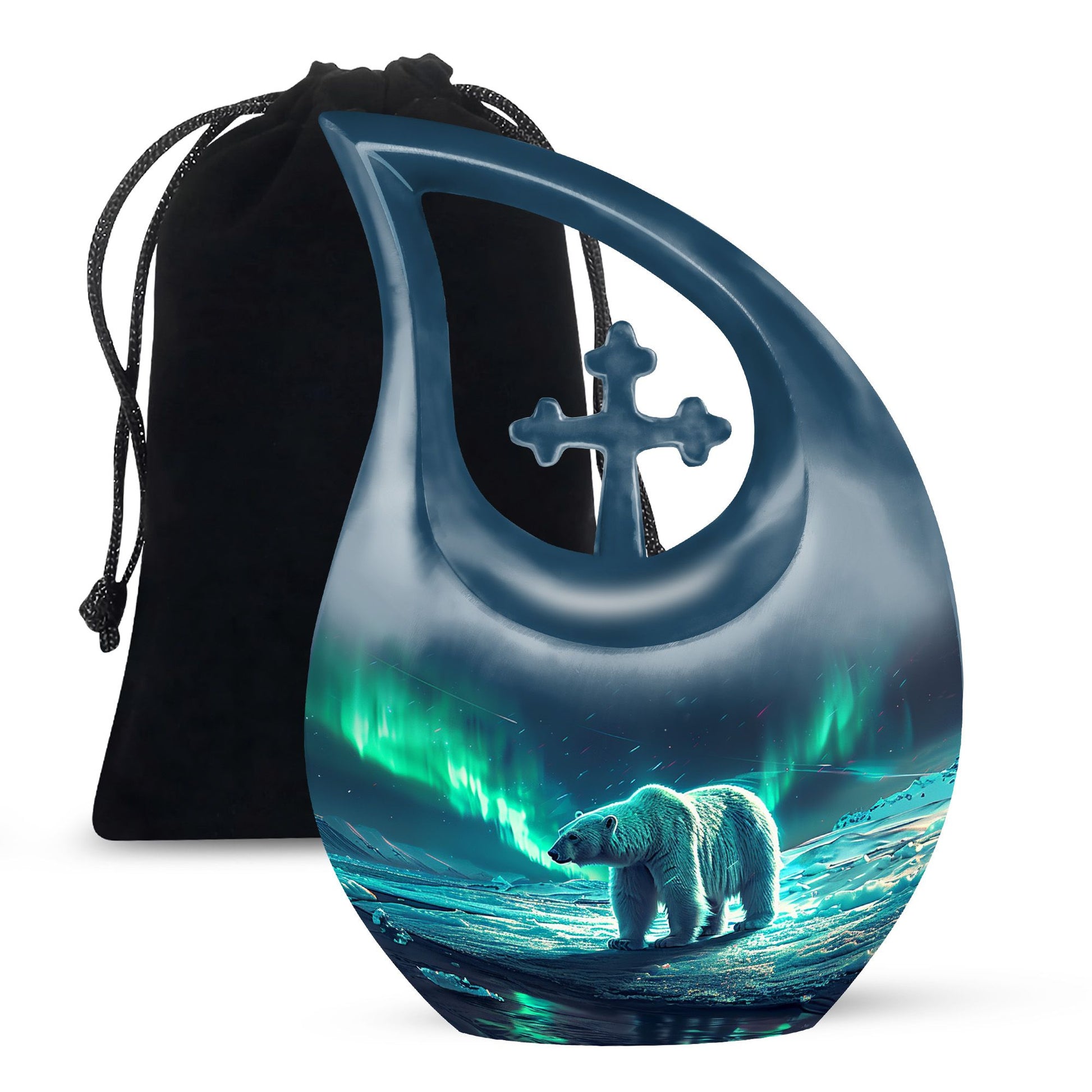 Polar Bear Theme Large Urn 10 Inch