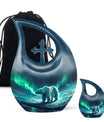 Polar Bear Theme Large Urn With 1 Keepsake Urn