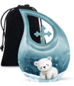 Polar Bear Theme Large Urn 10 Inch