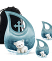 Polar Bear Theme Large Urn With 2 Keepsake Urn