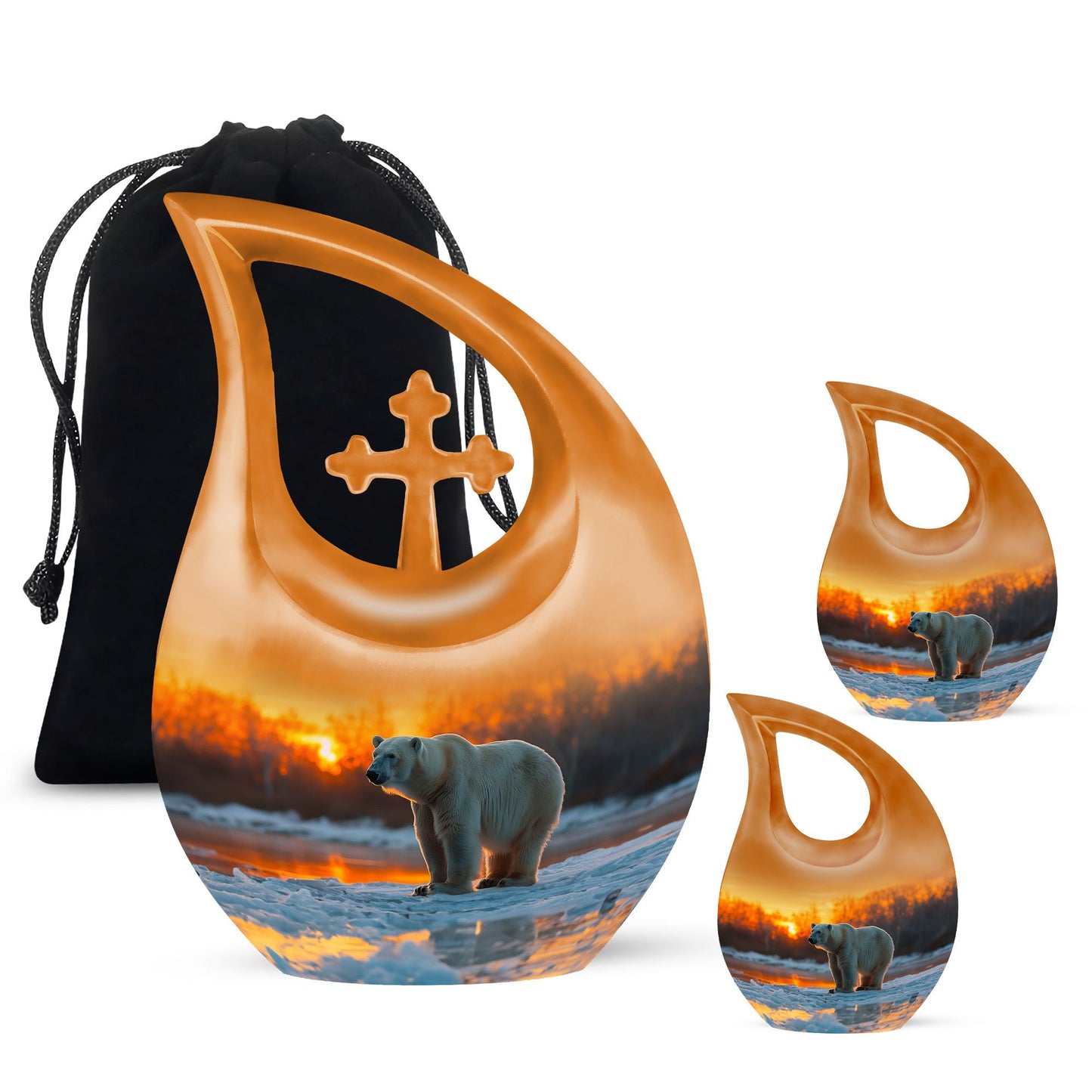 Personalized Bear Cremation Urn for Adult - 10-inch, 200 cu in - Yatskia