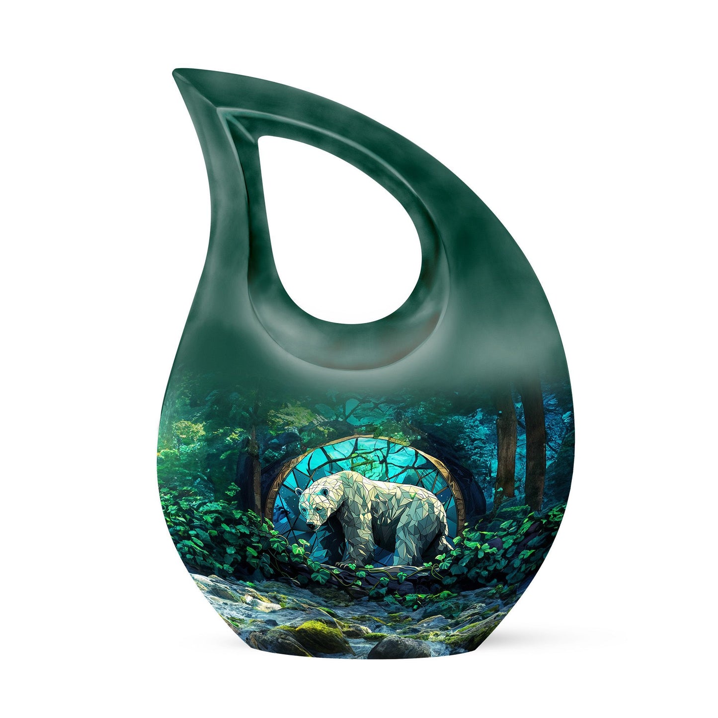 10-inch Polar Bear Themed Urn