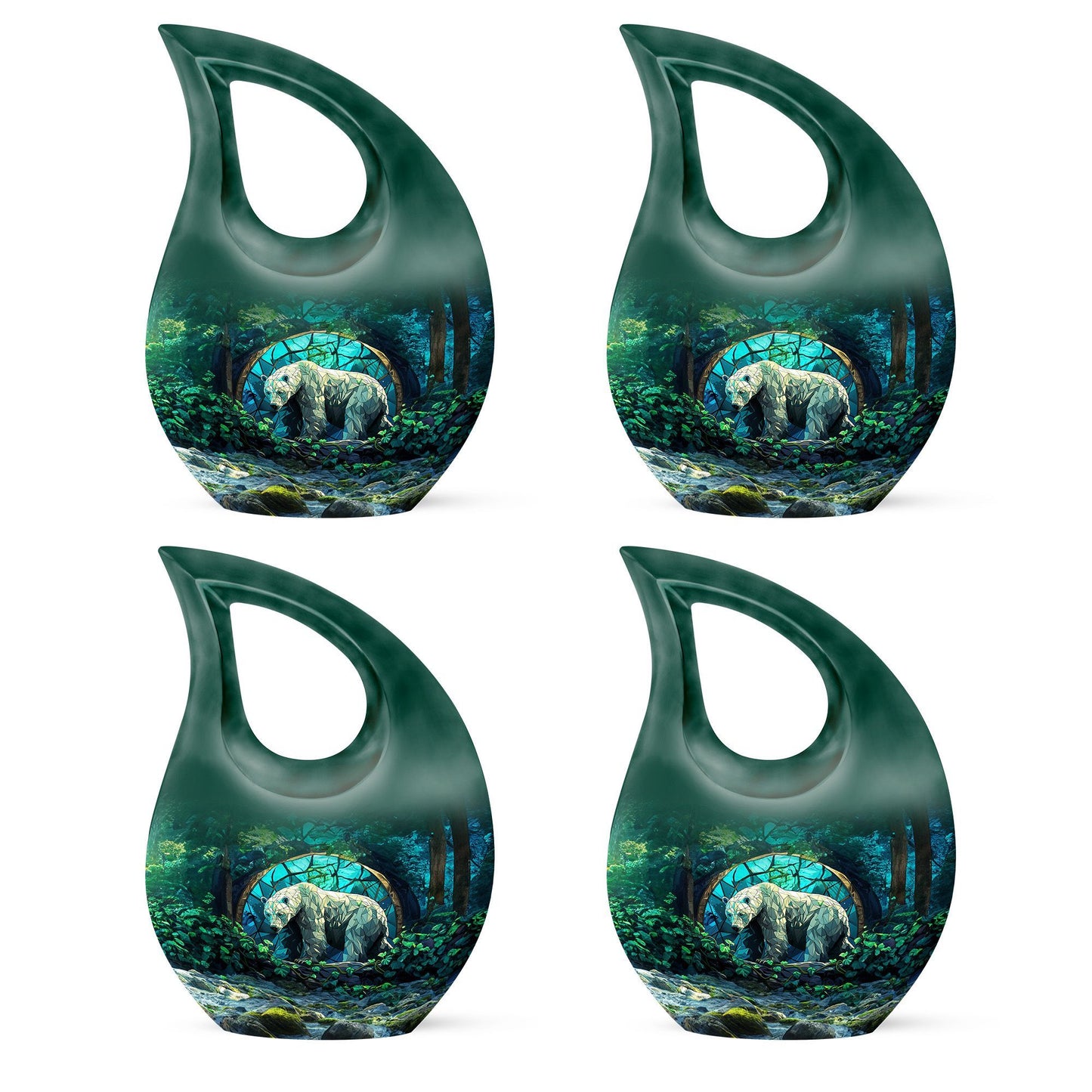 10-inch Polar Bear Themed Urn