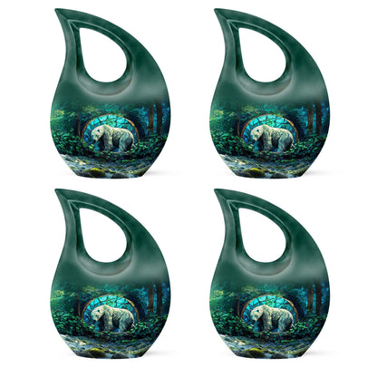 10-inch Polar Bear Themed Urn
