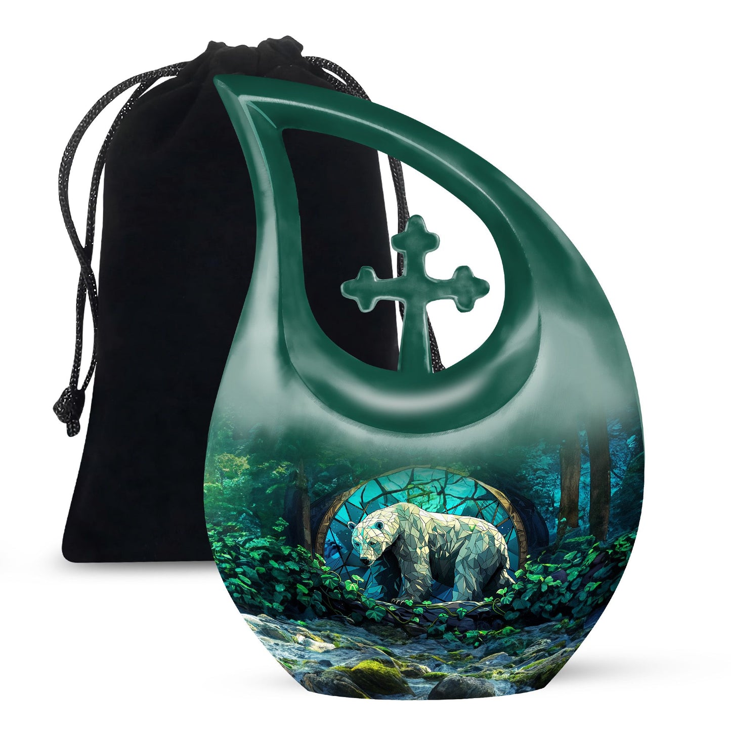 Personalized Bear Cremation Urn for Adult - 10-inch, 200 cu in - Yatskia