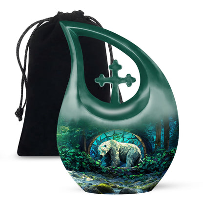 Personalized Bear Cremation Urn for Adult - 10-inch, 200 cu in - Yatskia