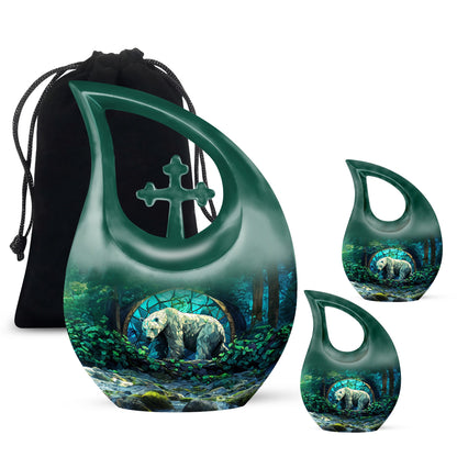 Personalized Bear Cremation Urn for Adult - 10-inch, 200 cu in - Yatskia