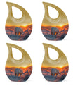 10 inch Polar Bear urn with cross-drop design for human ashes
