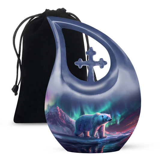 Affordable 10-inch Polar Bear Urn