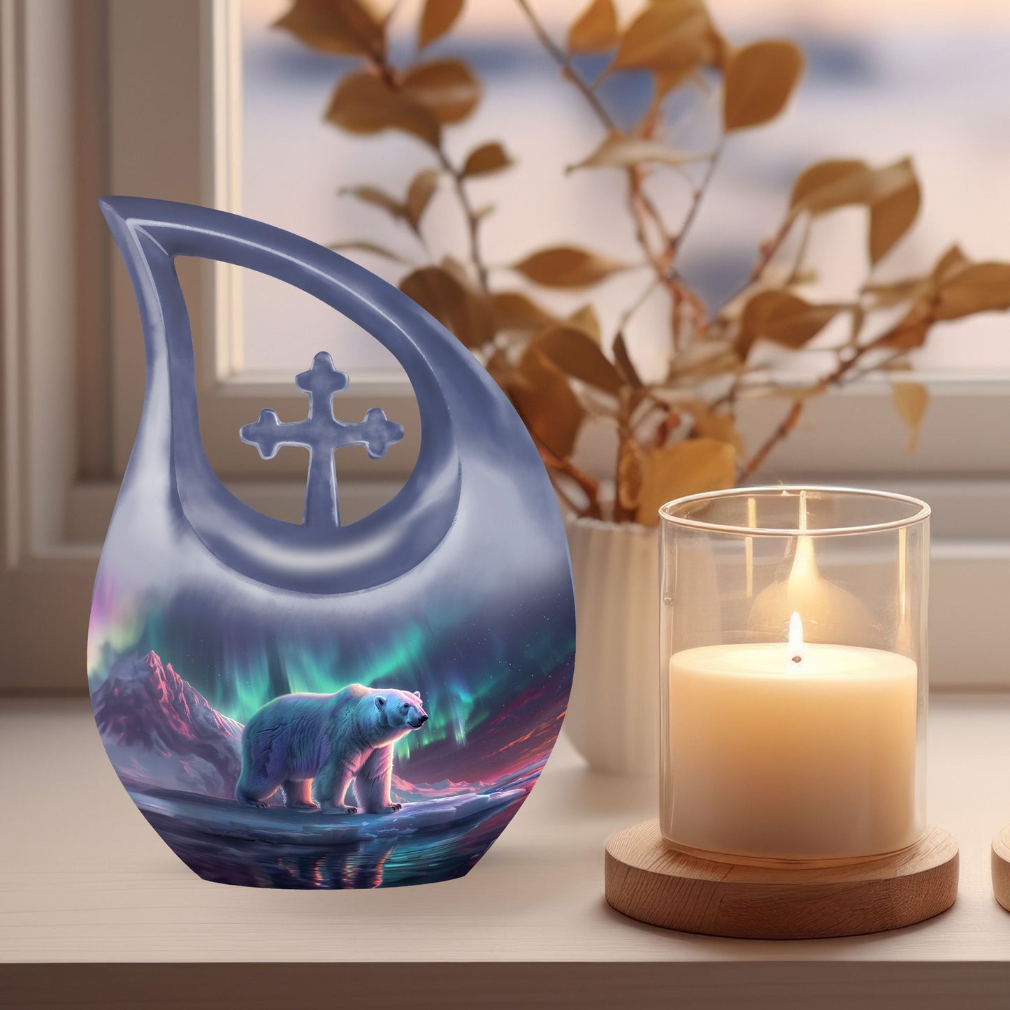 Affordable 10-inch Polar Bear Urn