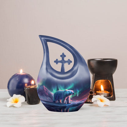 Affordable 10-inch Polar Bear Urn