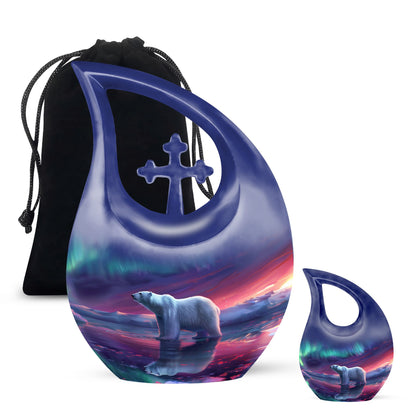 Personalized Bear Cremation Urn for Men and Women - 10-inch, 200 cu in - Yatskia