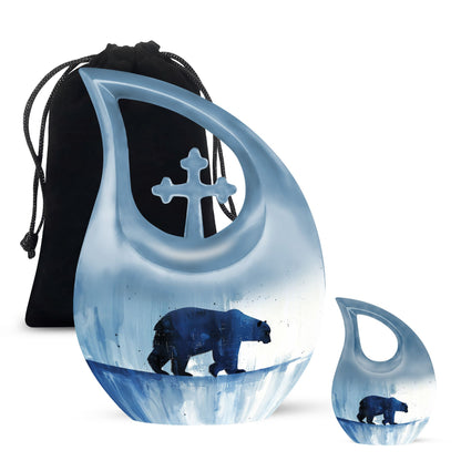 Personalized Bear Cremation Urn for Adult - 10-inch, 200 cu in - Yatskia