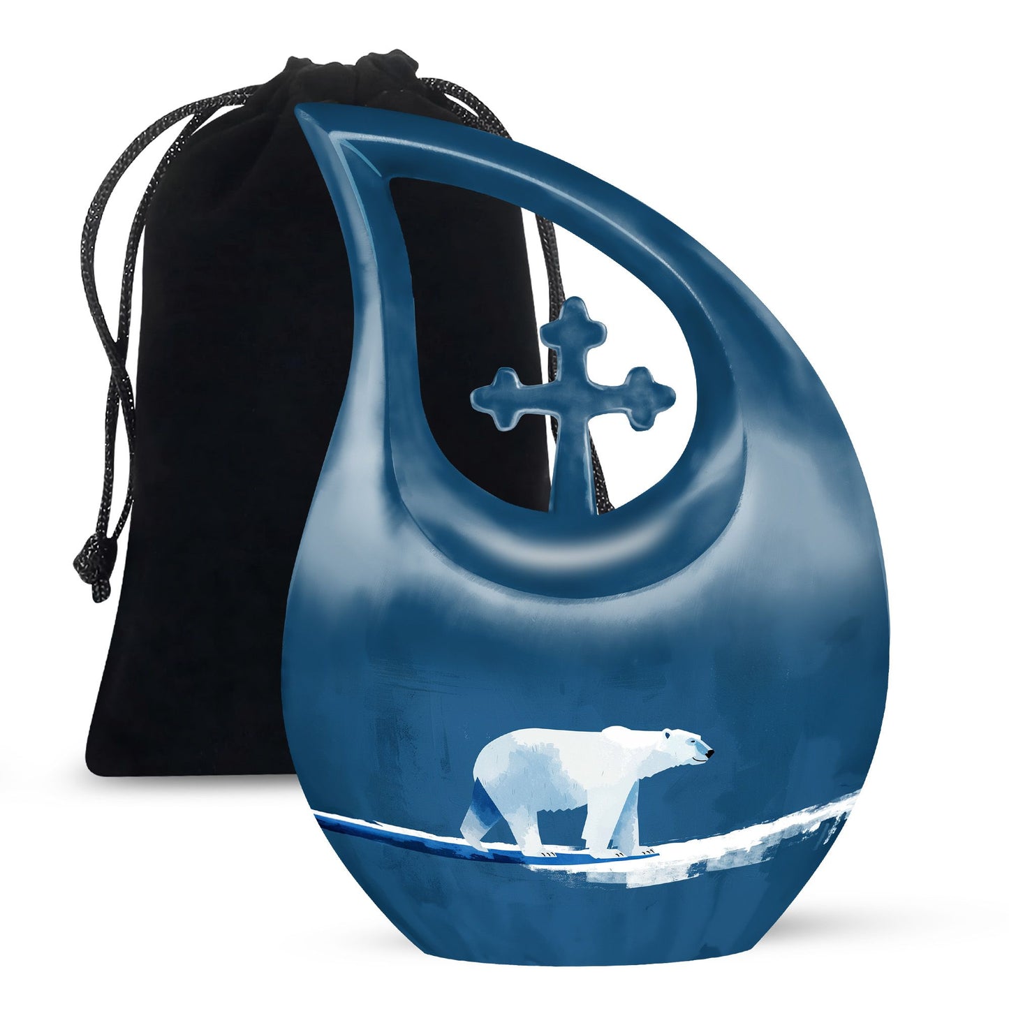 10-inch Polar Bear Memorial Ur