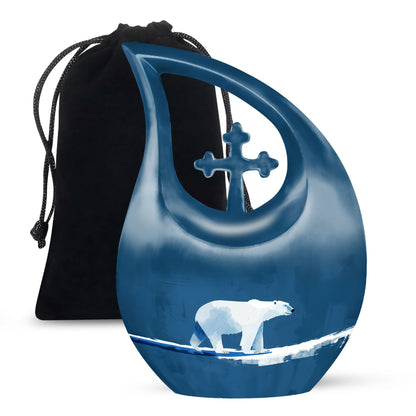 10-inch Polar Bear Memorial Ur