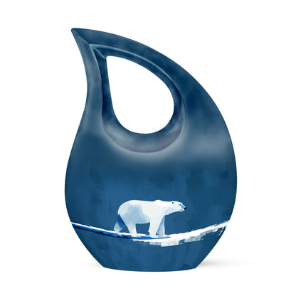 10-inch Polar Bear Memorial Ur