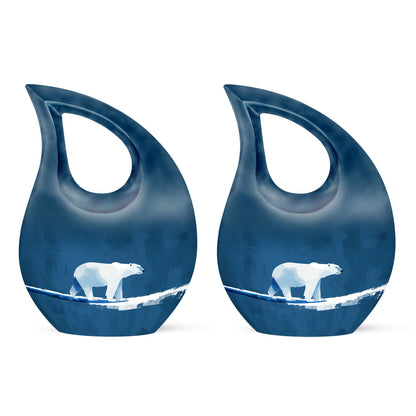 10-inch Polar Bear Memorial Ur