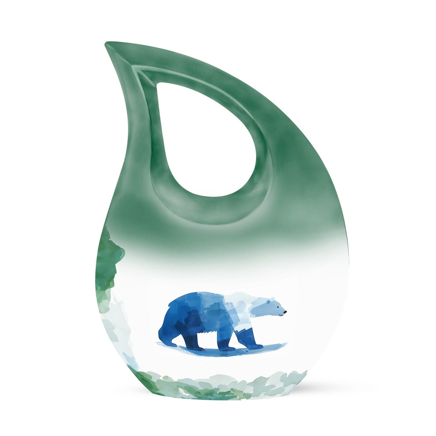 10-inch Polar Bear Memorial Urn for Ashes