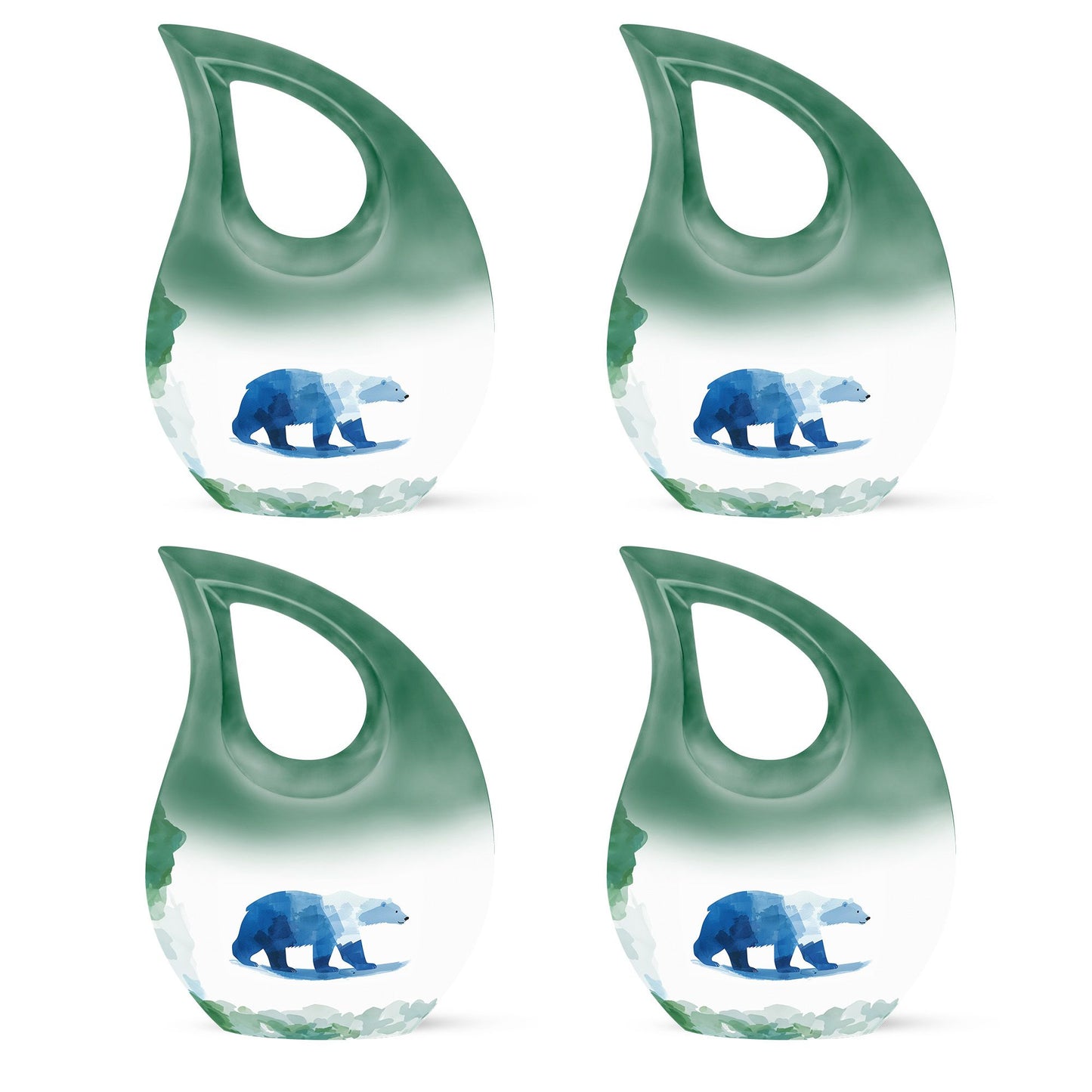 10-inch Polar Bear Memorial Urn for Ashes