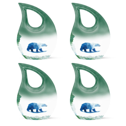 10-inch Polar Bear Memorial Urn for Ashes