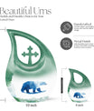 10-inch Polar Bear Memorial Urn for Ashes