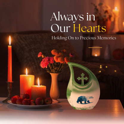 10-inch Polar Bear Memorial Urn for Ashes