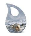 10-inch Polar Bear Mini Urn.