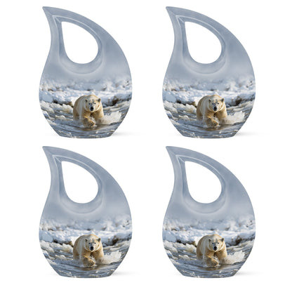 10-inch Polar Bear Mini Urn.