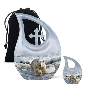 10 inch large Urn with 1 Keepsake 3 Inch Urn