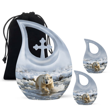 10 inch large Urn with 2 Keepsake 3 Inch Urns