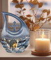 Polar Bear Themed 10 Inch Aluminium Memorial Urn