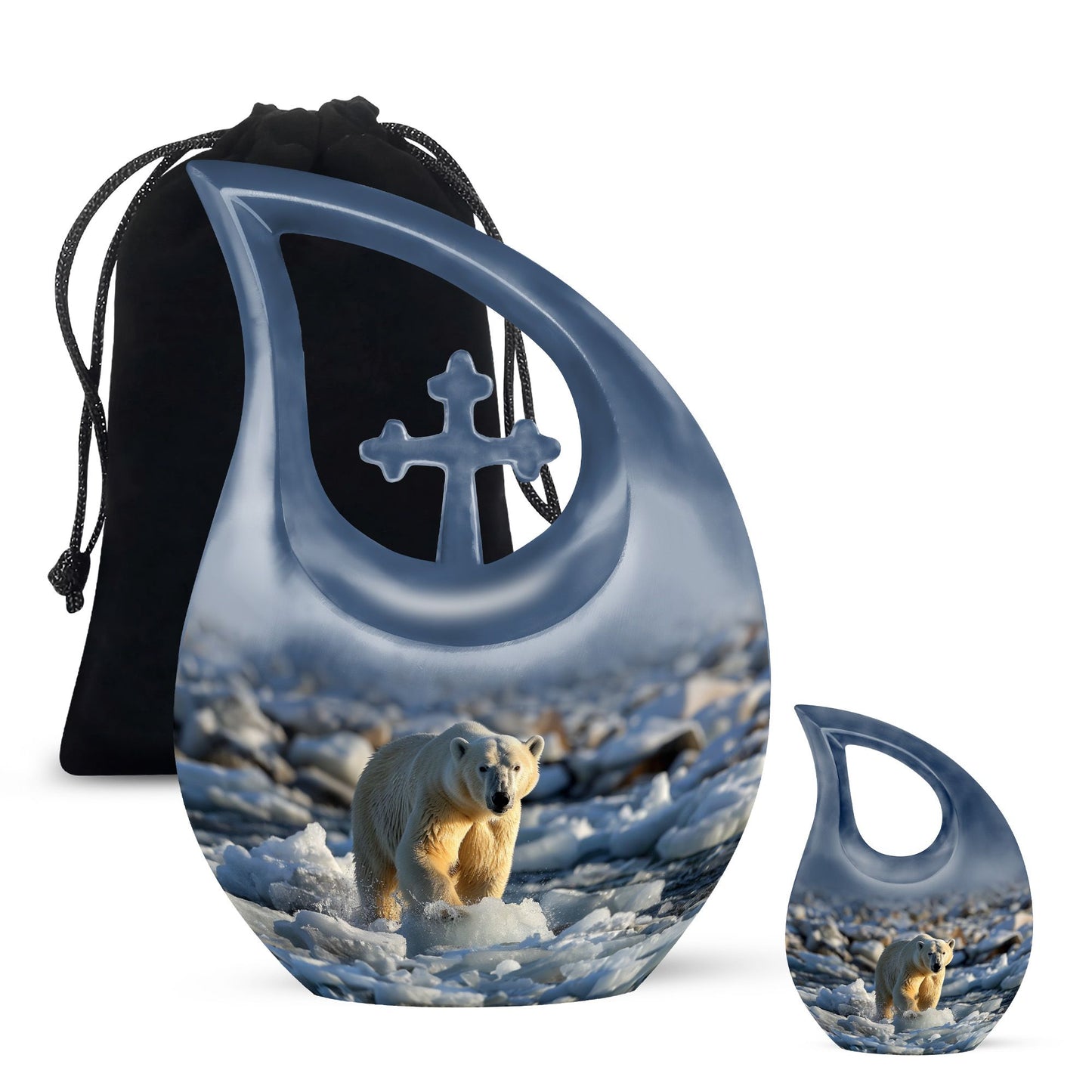 Personalized Bear Memorial Urn for Adult - 10-inch, 200 cu in - Yatskia
