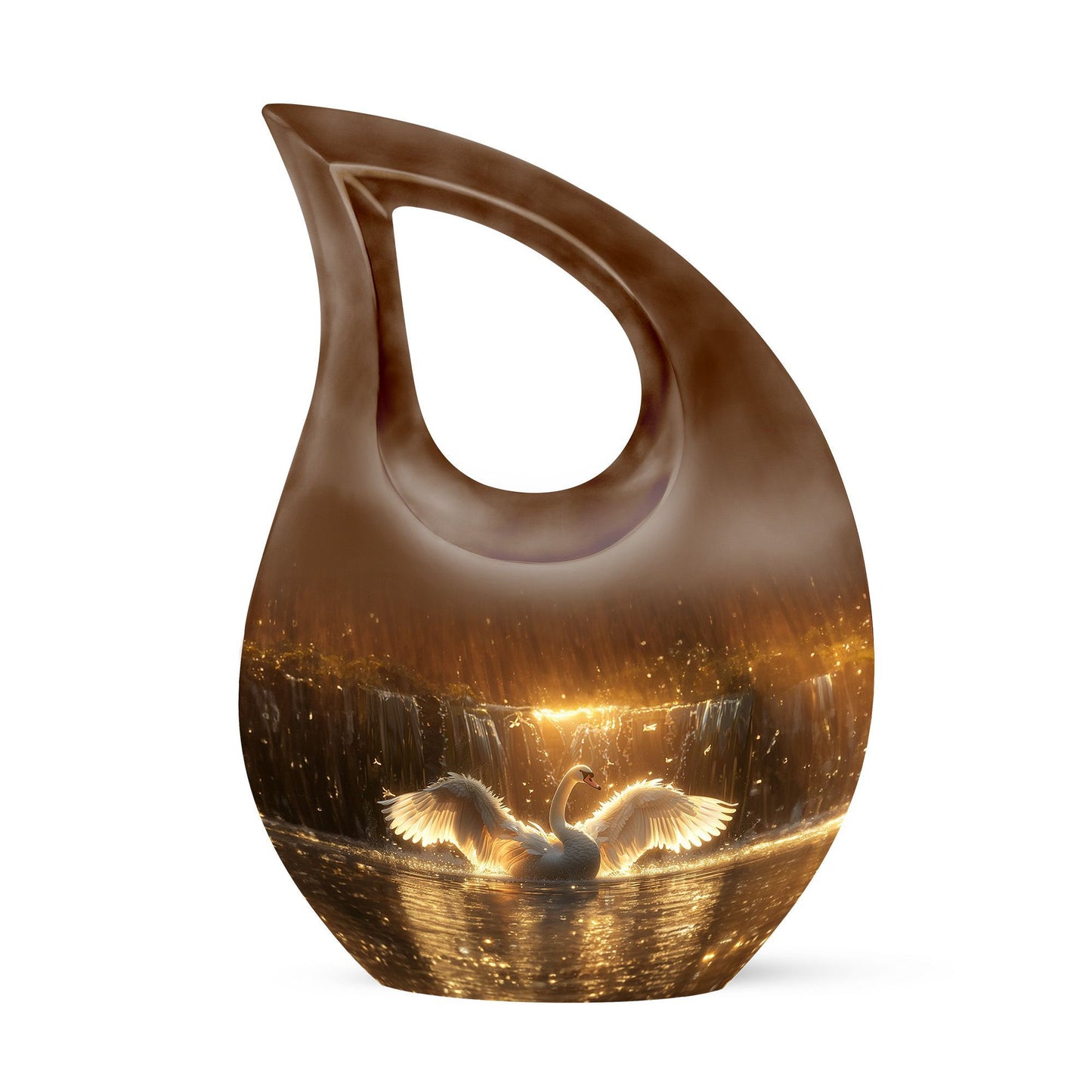 10-inch Swan Cremation and Burial Urn.