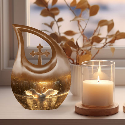 10-inch Swan Cremation and Burial Urn.