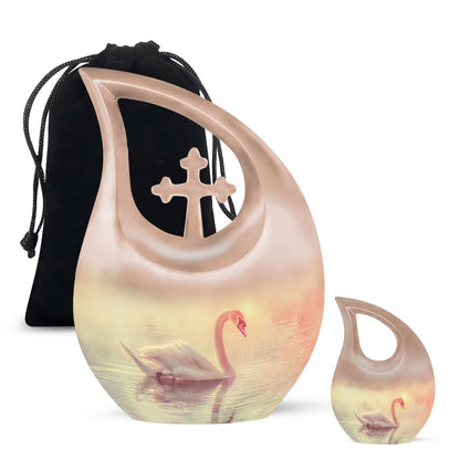 Personalized Bird Cremation Urn for Mom - 10-inch, 200 cu in - Yatskia
