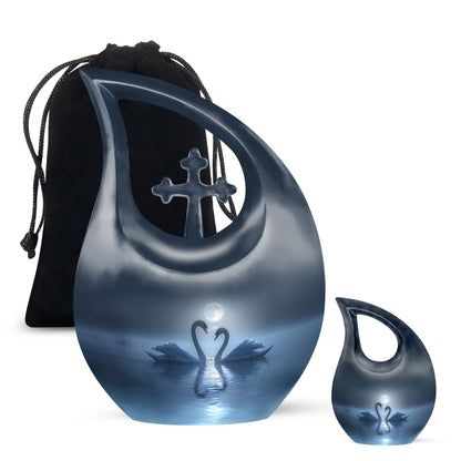 10-inch Swan Urn