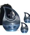 Swan Memorial Urn - 10 Inch Aluminium Cremation Urn For Human Ashes