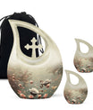 Swan Theme Large Urn With 2 Keepsake Urn