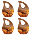Runing Horse Theme 3 Inch Keepsake Pack of 4
