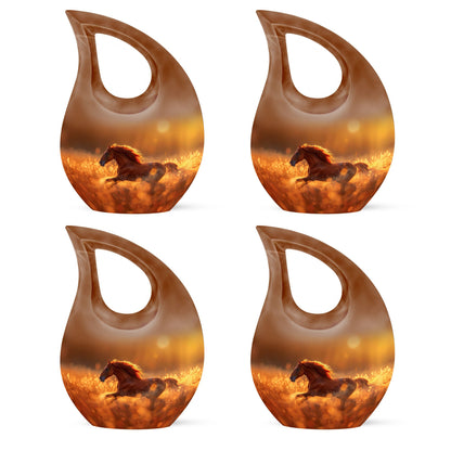 Runing Horse Theme 3 Inch Keepsake Pack of 4