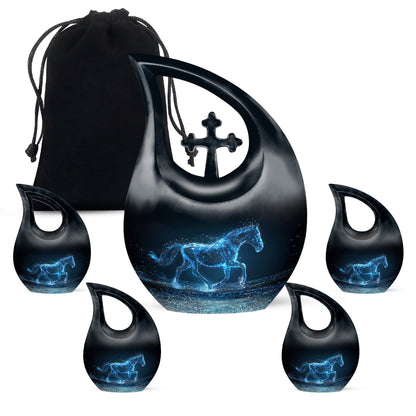 Personalized Horse Cremation Urn for Adult - 10-inch, 200 cu in - Yatskia