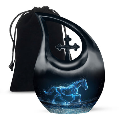 Personalized Horse Cremation Urn for Adult - 10-inch, 200 cu in - Yatskia