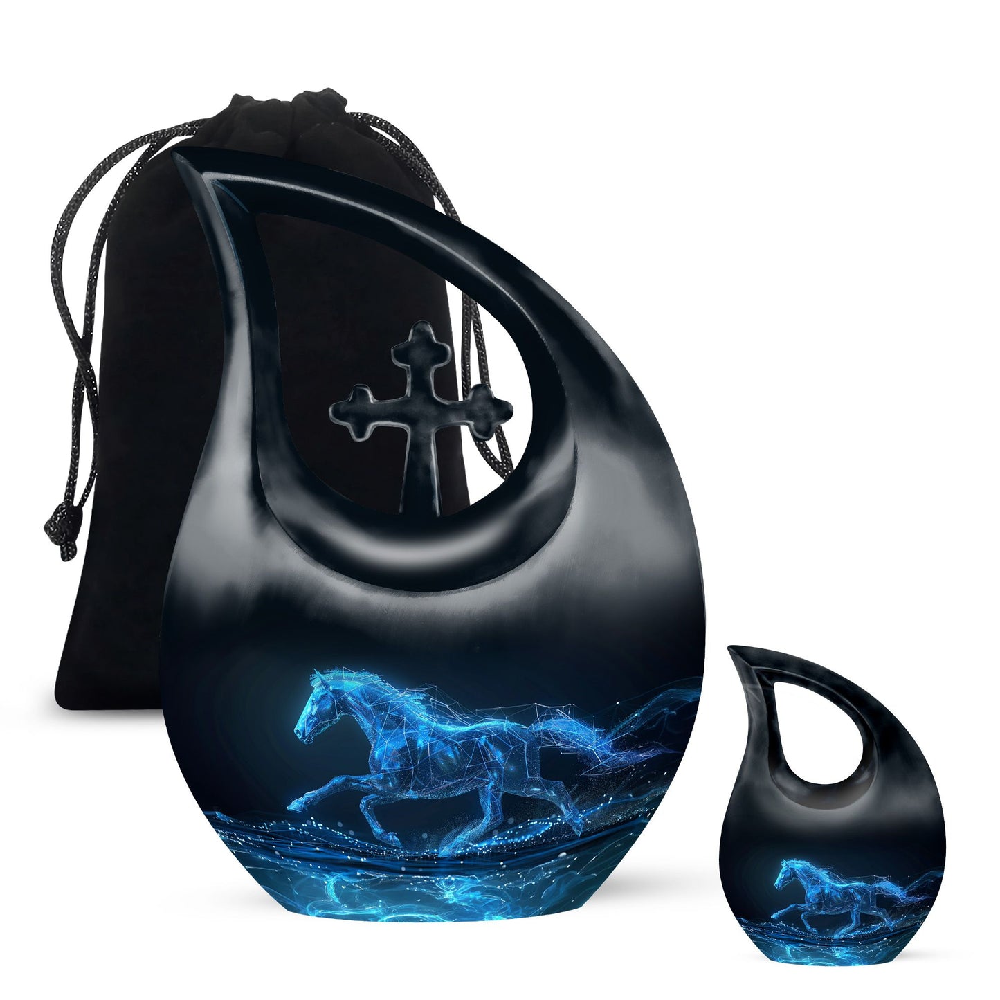 Personalized Horse Cremation Urn for Adult - 10-inch, 200 cu in - Yatskia