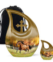 Running Horse Memorial Urn - Small Urns For Ashes Adult Male