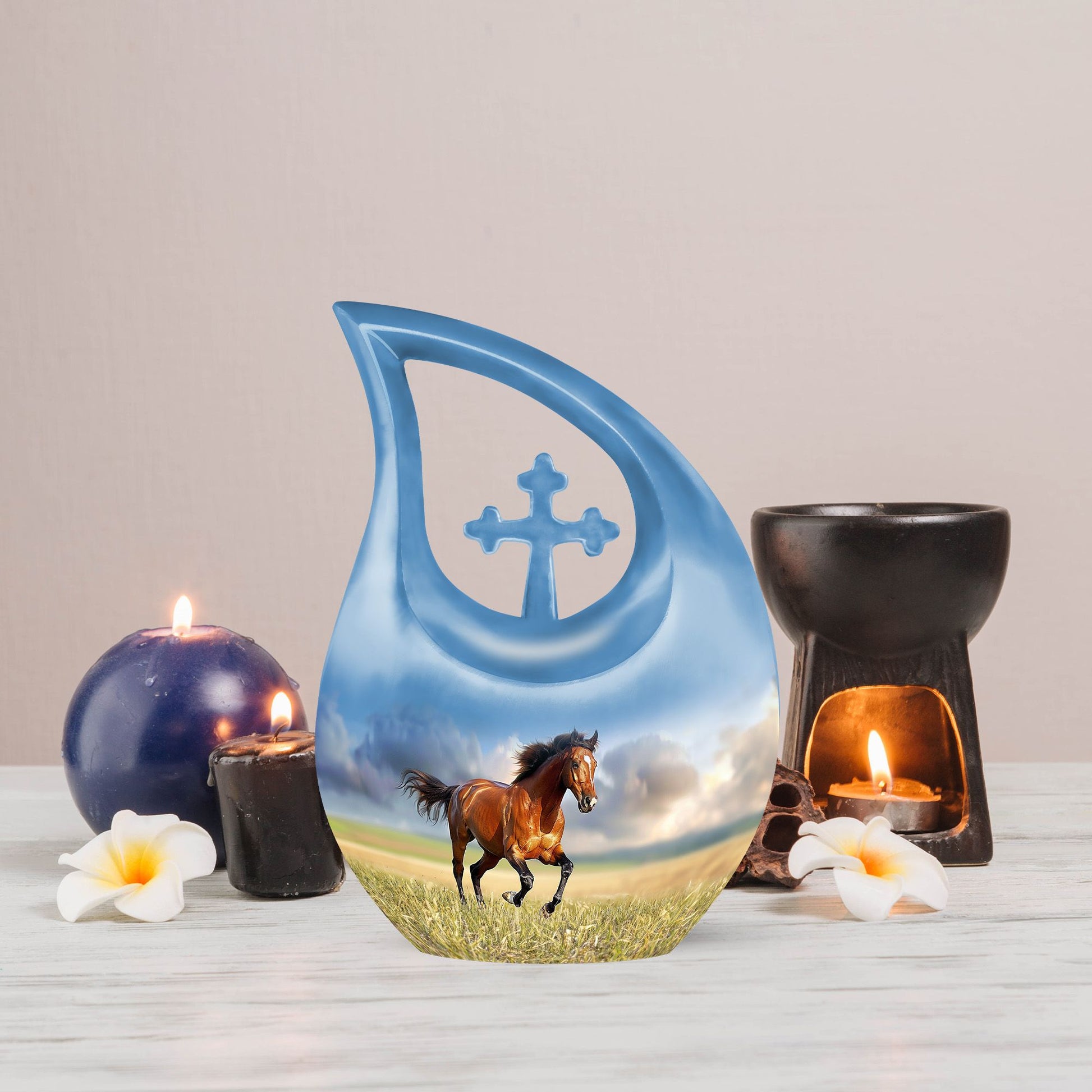 10-inch Running Horse urn