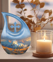 10-inch Cross Drop Running Horse Urn