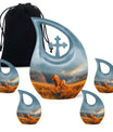 10-inch Runing Horse-themed Cross Drop Memorial Urn