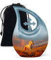 Running Horse Burial Urn - Mini Cremation Urns For Human Ashes